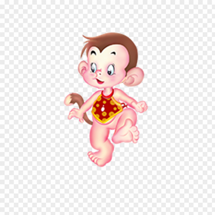 New Monkey Cartoon Elements PNG