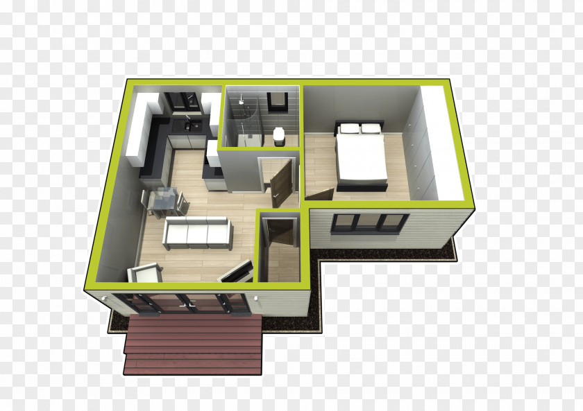 House Floor Plan Flat Roof Building PNG