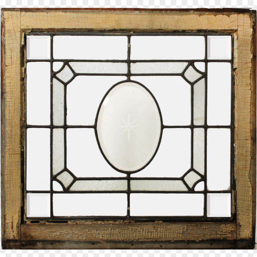 Antique Window Stained Glass Picture Frames Square Material PNG