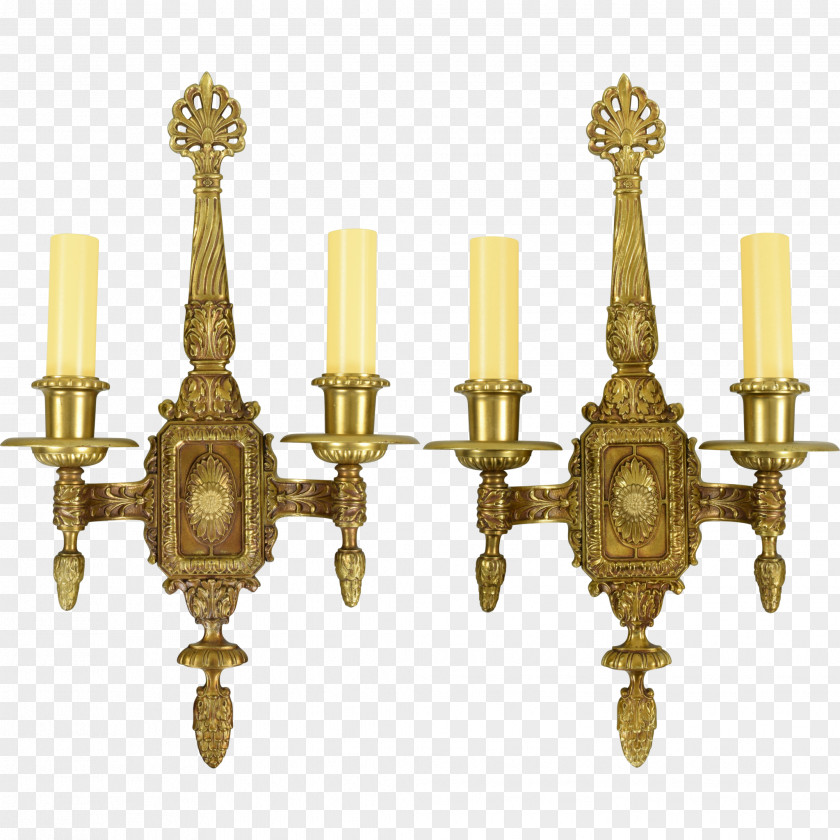 Brass Lighting Sconce Light Fixture PNG