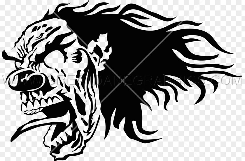 Scary Clown Black And White Printed T-shirt Evil Clip Art PNG