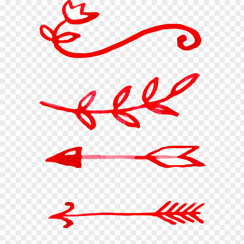 Vector Hand Painted Arrow Material Euclidean Computer File PNG