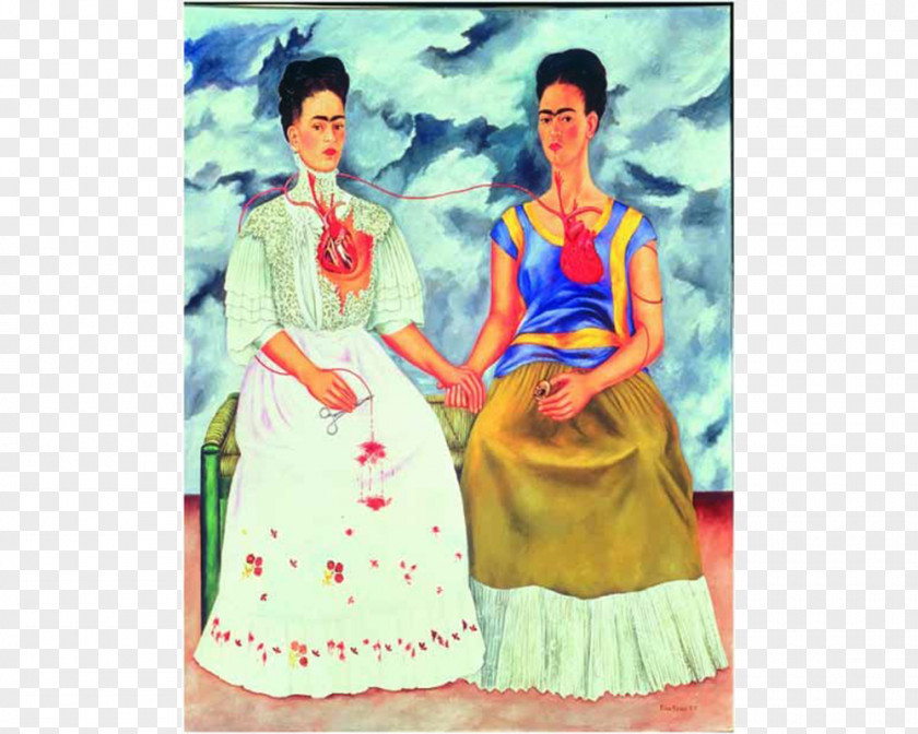 FRIDA The Two Fridas Frida Kahlo Museum Canvas Print Printmaking PNG