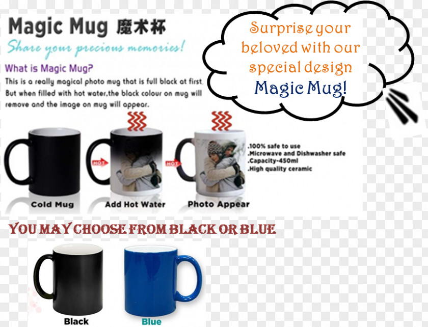 Magic Mug Coffee Cup Promotional Merchandise PNG