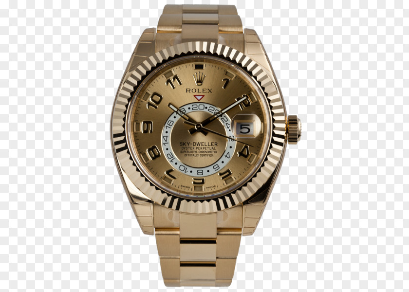 Yellow Sky Rolex GMT Master II Watch Colored Gold Oyster PNG