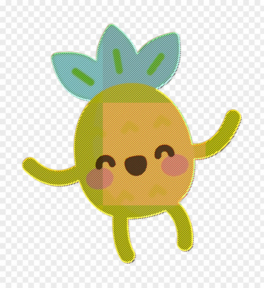 Actions Icon Pineapple Character Happy PNG
