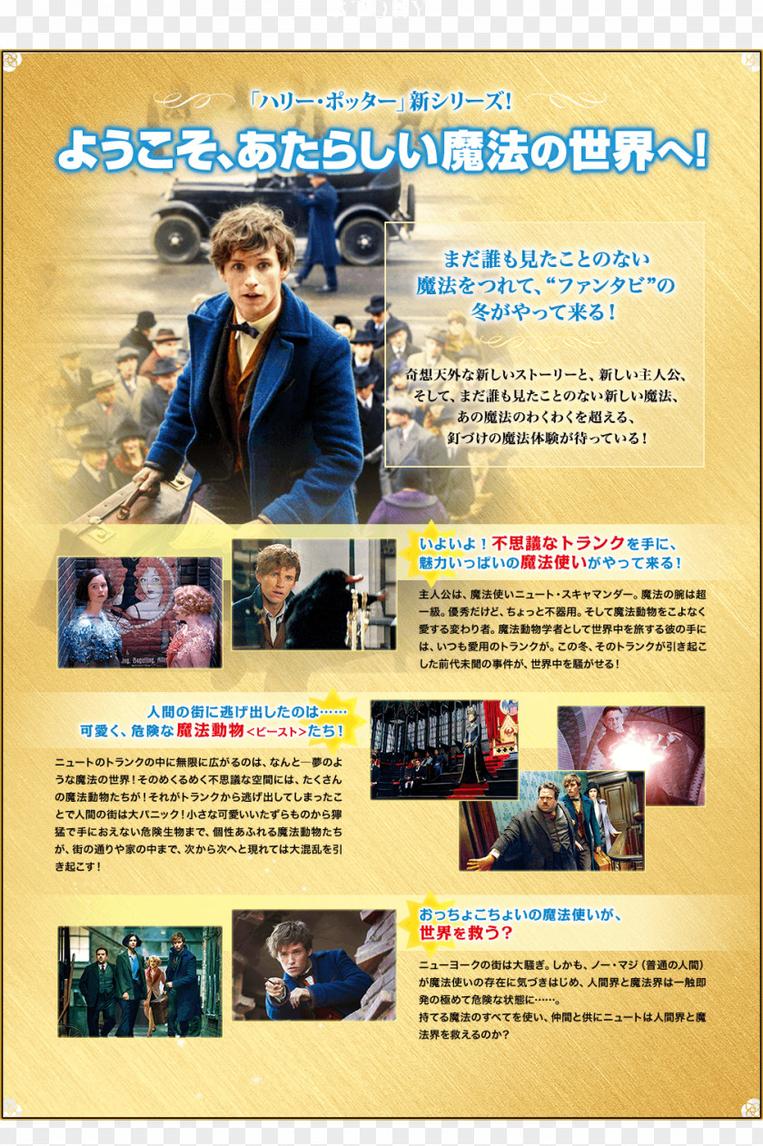 Fantastic Beasts And Where To Find Them Film Series Flyer Poster Amusement Arcade Game PNG