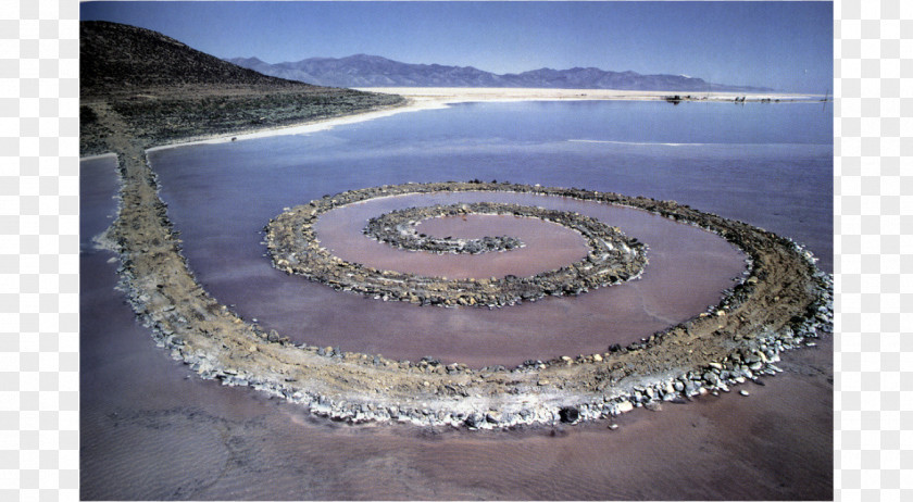 Seashell Spiral Jetty Great Salt Lake Double Negative Dia Art Foundation Land PNG