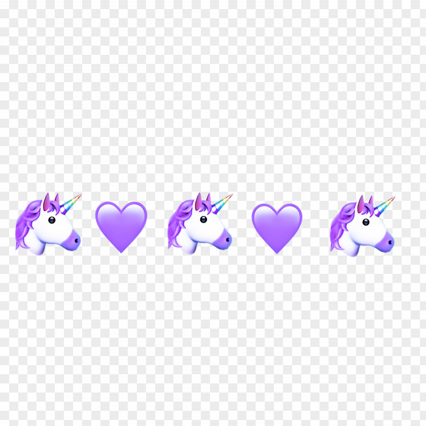 Violet Purple Heart Animal Figure PNG