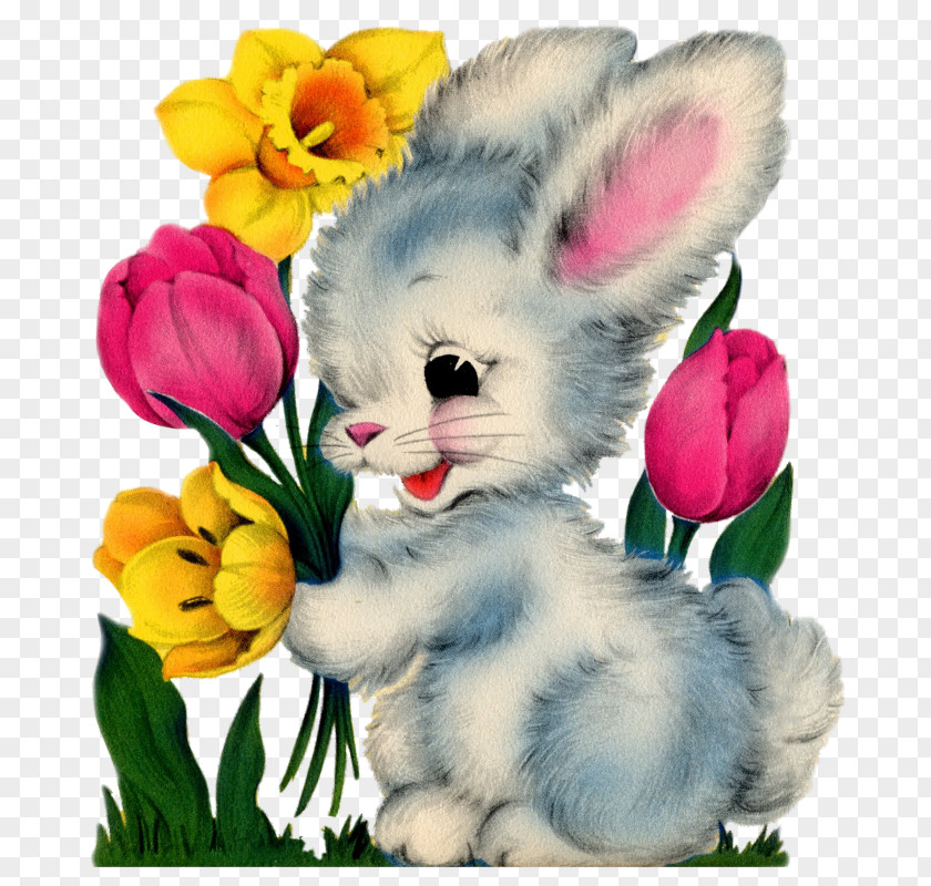 Easter Bunny Postcard Rabbit Clip Art PNG