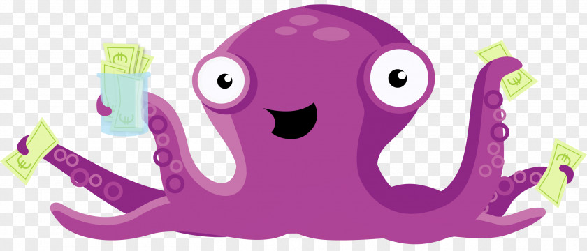 Gift Octopus Money Birthday PNG