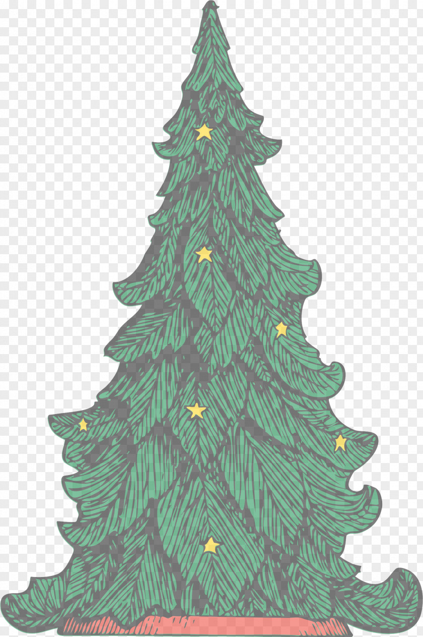 Leaf Green Christmas Tree PNG