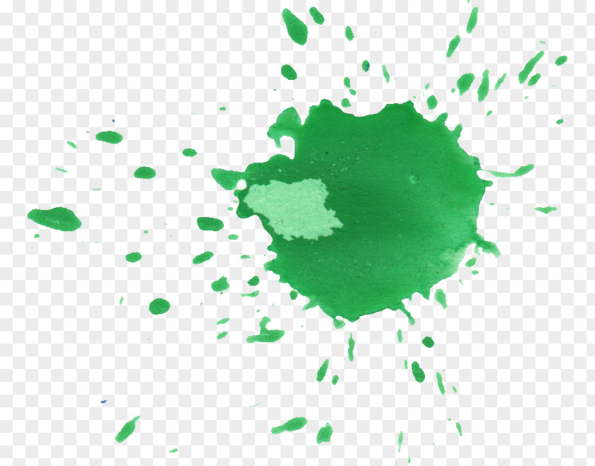Watercolor Splash Green Painting Desktop Wallpaper PNG