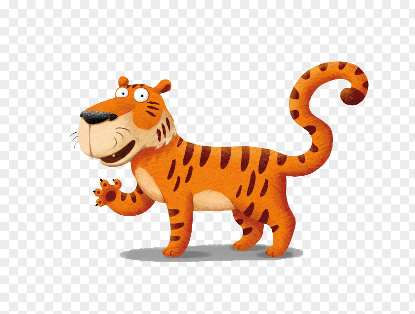 Cartoon Lion Tiger Drawing Big Cat Illustration PNG