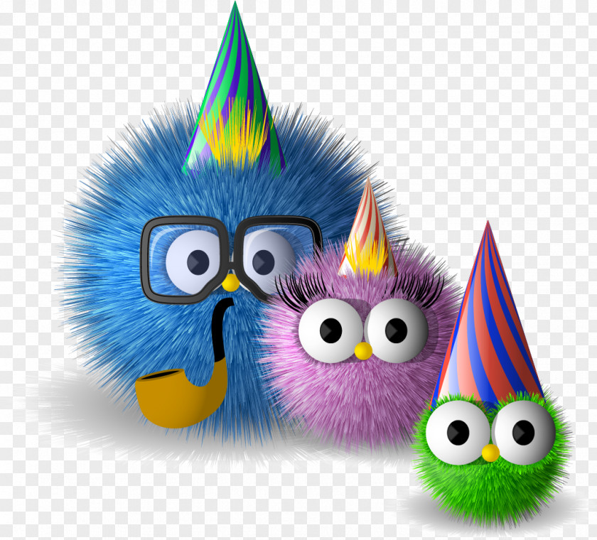 Vector Painted Strange Hair Bulb Birthday Cake Cartoon Clip Art PNG