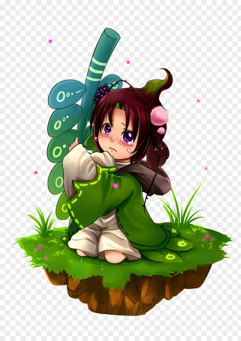 Fairy Flowering Plant Cartoon Green PNG