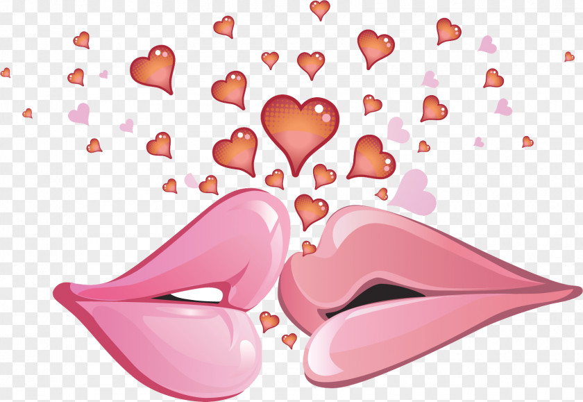 Lips And Hearts PNG Clipart Valentine's Day International Kissing Love Gift Wallpaper PNG