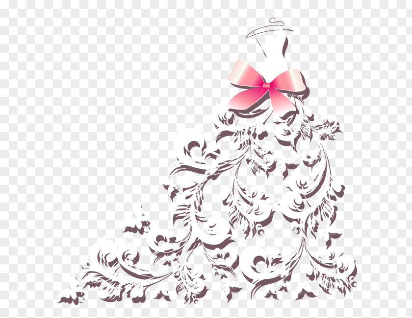 Wedding Dress Christmas Tree Vertebrate White Ornament Clip Art PNG