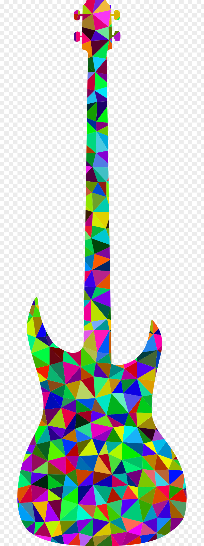 Abstract Guitar Musical Instruments Modern Art Low Poly Clip PNG