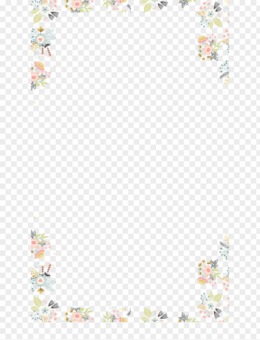 Anticipate Frame Paper Floral Design Illustration Drawing PNG