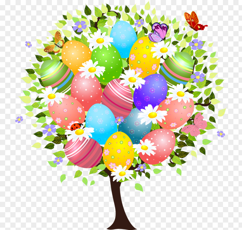 Easter Frame Egg Tree Bunny PNG