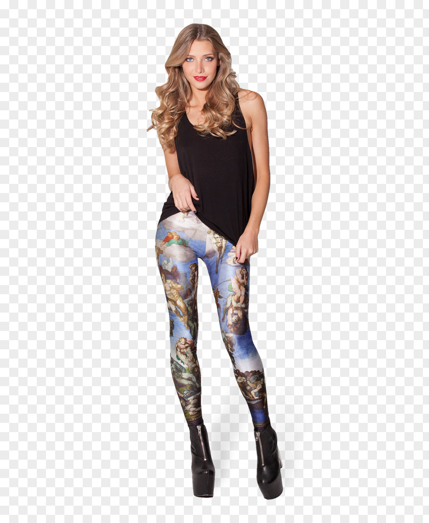 Hand-painted Milk Leggings One-piece Swimsuit Clothing Pants PNG