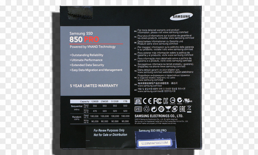 Ice Package Laptop Samsung 850 PRO III SSD Solid-state Drive Hard Drives Hardware-based Full Disk Encryption PNG