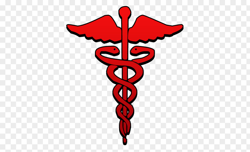 Red Caduceus Staff Of Hermes Medicine Symbol Clip Art PNG