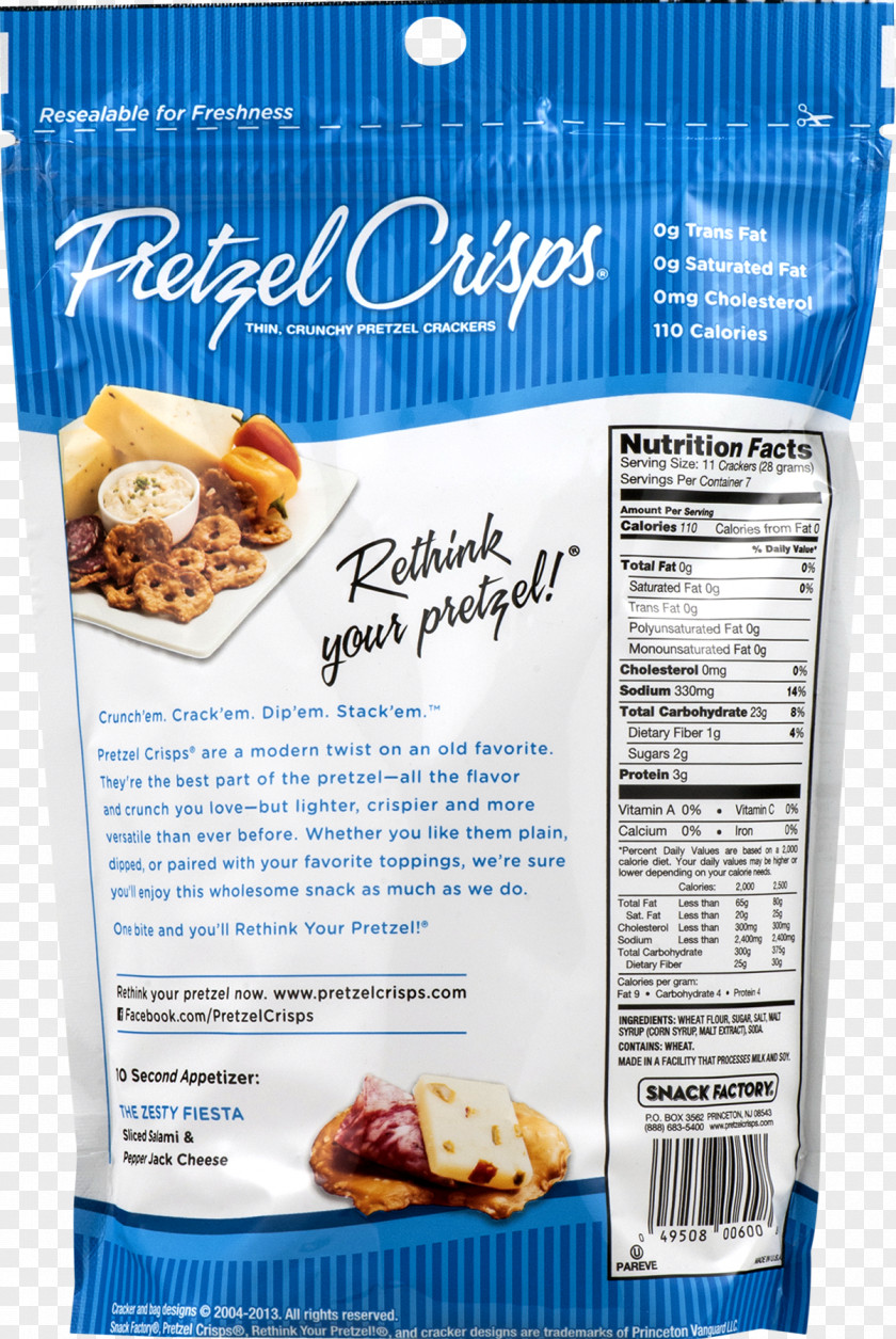 Bagel Pretzel Potato Chip Nutrition Facts Label Ingredient Food PNG