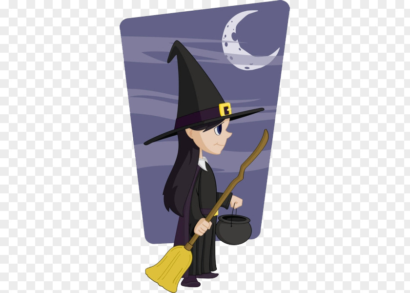The Cartoon Magic Broom And Little Witch Witchcraft Drawing Royalty-free Illustration PNG