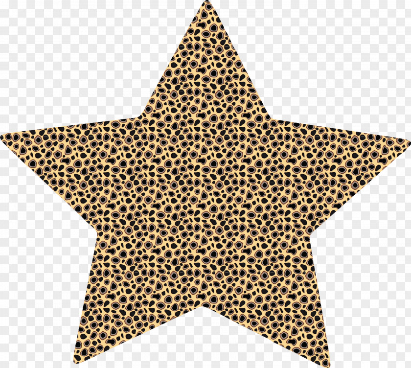 Yellow Pattern Star Beige PNG