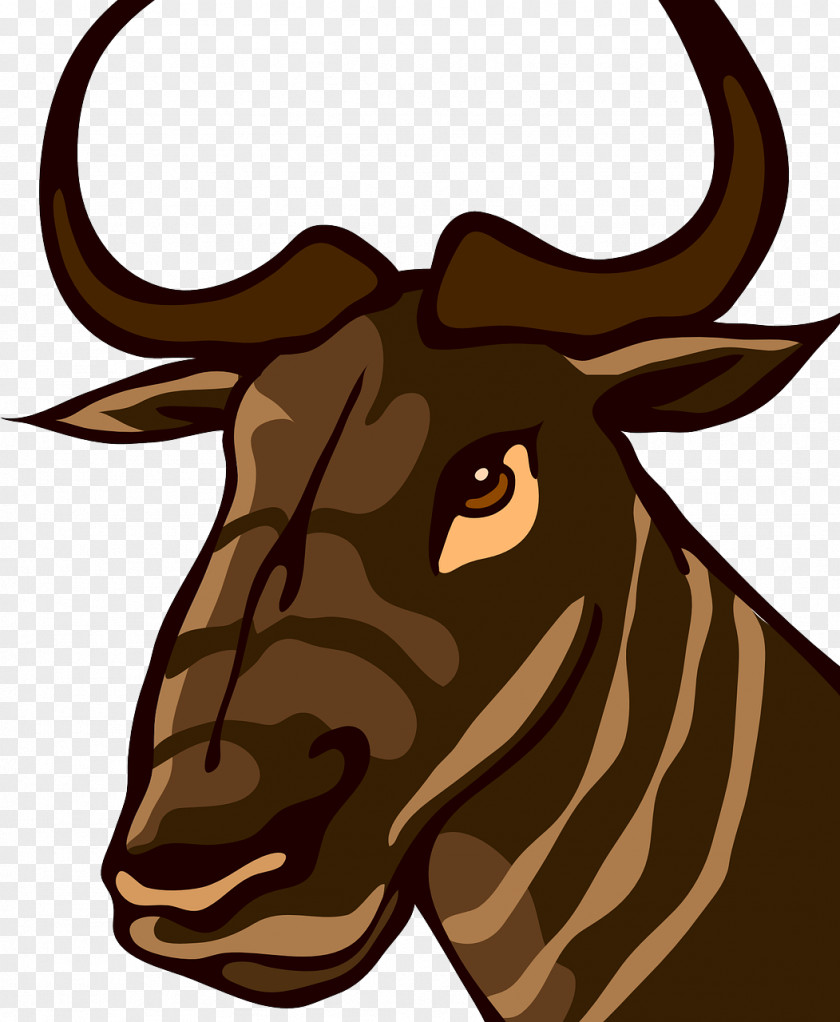 Brown Horse Wildebeest Giraffe Antelope Animal Clip Art PNG