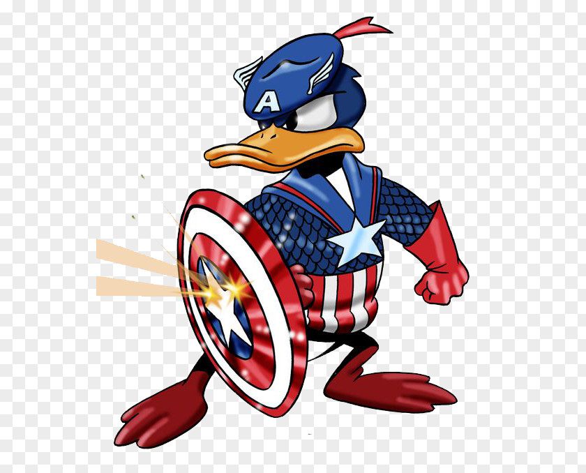 Donald Captain America Duck Iron Man Mickey Mouse T-shirt PNG