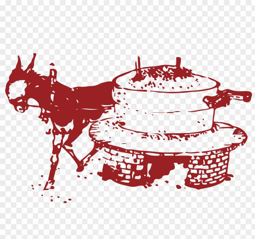 Hand Painted Donkey Pull Graphite Horse PNG