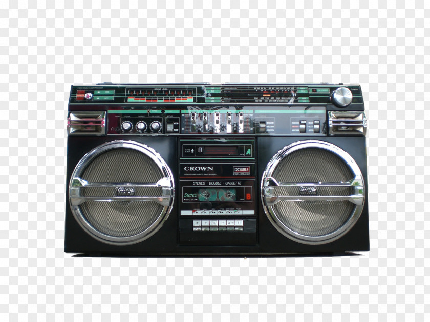 Radio Boombox Internet Compact Cassette Deck PNG