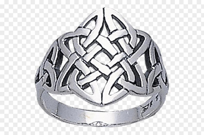 Silver Endless Knot Ring Symbol PNG