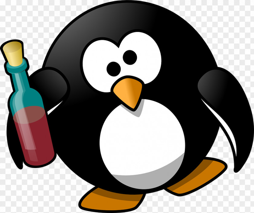 Take The Bottle Penguin Bird Clip Art PNG