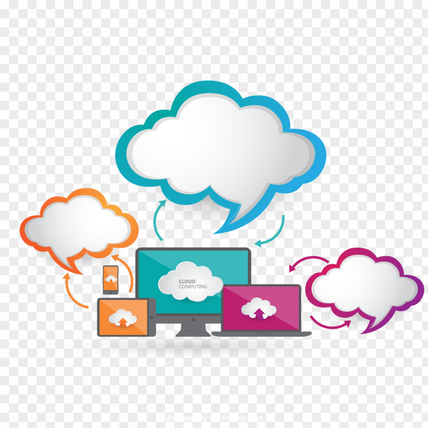 Vector Cloud Information Computing Storage Download Computer File PNG