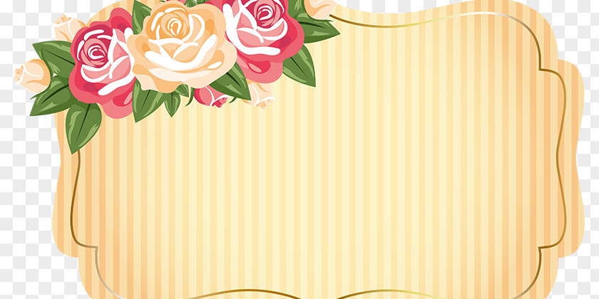 Flower Floral Design Paper Label PNG