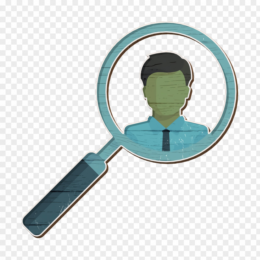 Makeup Mirror Magnifying Glass Man Icon Management Worker PNG