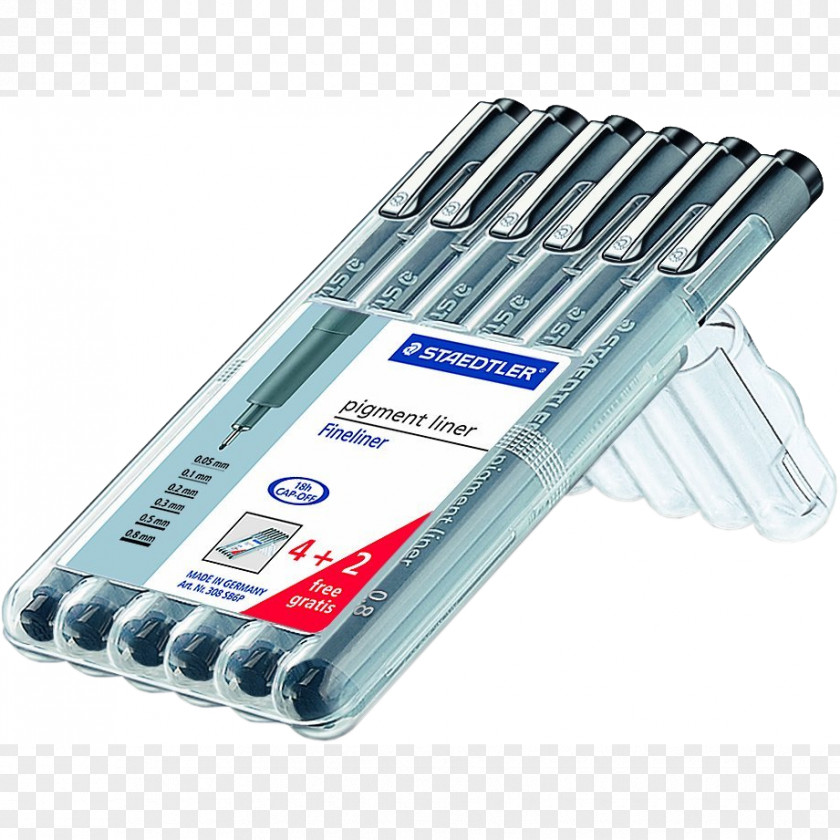 Pen Staedtler 308 Pigment Fineliner Marker Technical PNG