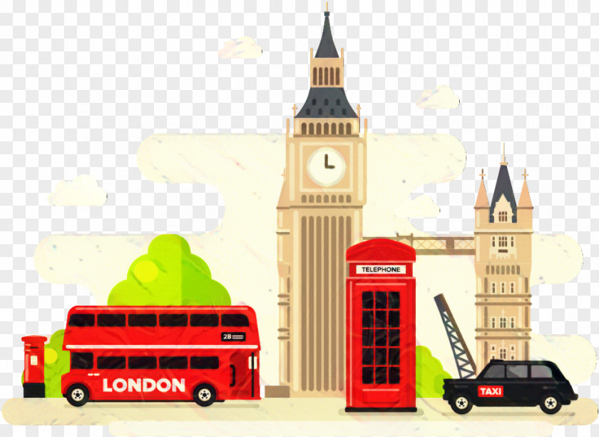 Big Ben Palace Of Westminster Coca-Cola London Eye Illustration Vector Graphics PNG