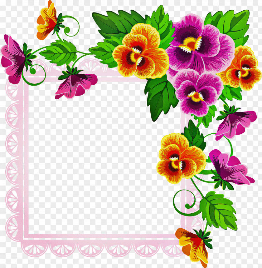 Butterfly Orchid Frame Floral Flower PNG