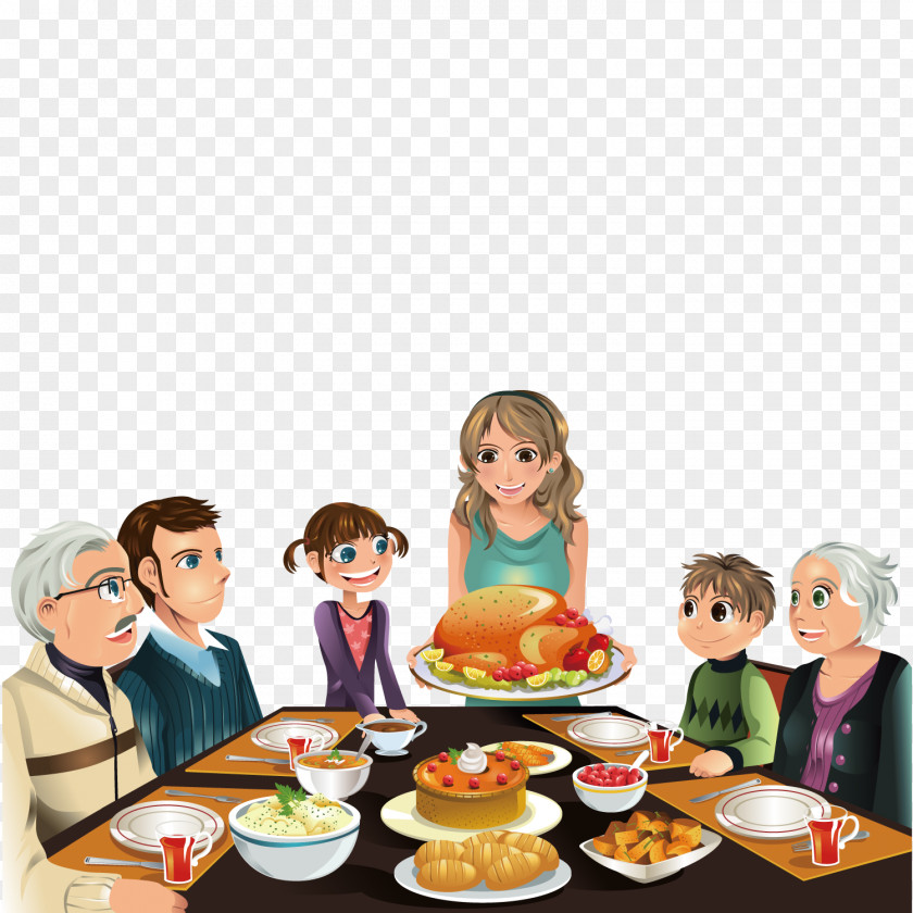 Eat A Family Thanksgiving Dinner Turkey Clip Art PNG