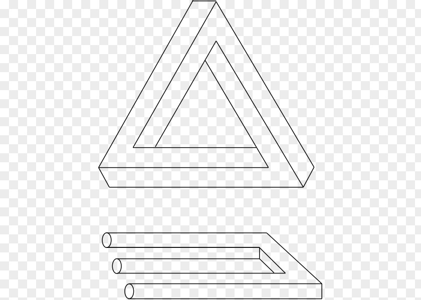 Objectssummery Penrose Triangle Impossible Object Trident Drawing Illusion PNG