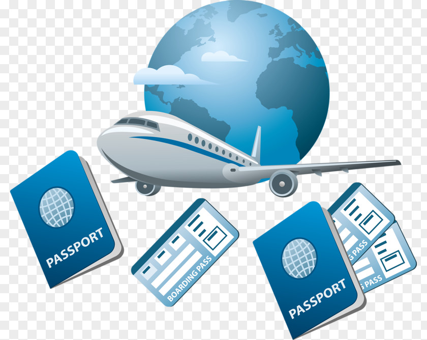 Passport And Airplane Earth Air Travel Flight Icon PNG
