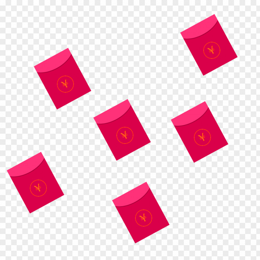 Red Simple Envelopes Floating Material Envelope Rain PNG