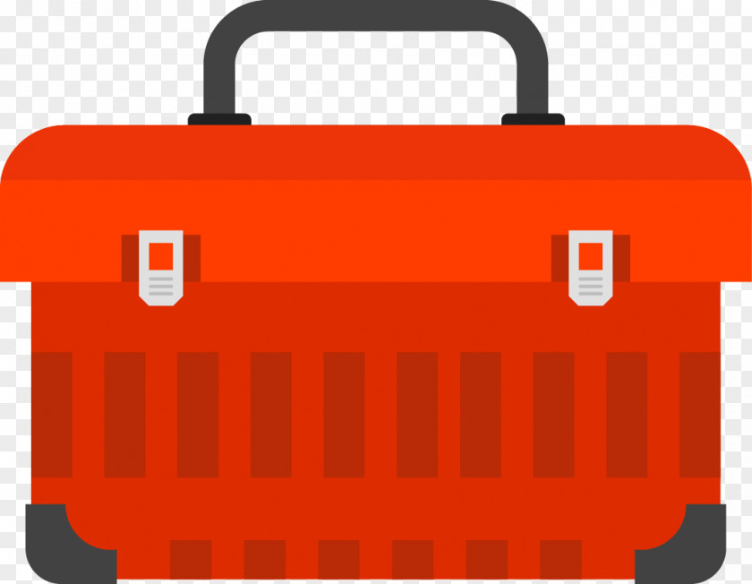 Vector Painted Red Toolbox PNG