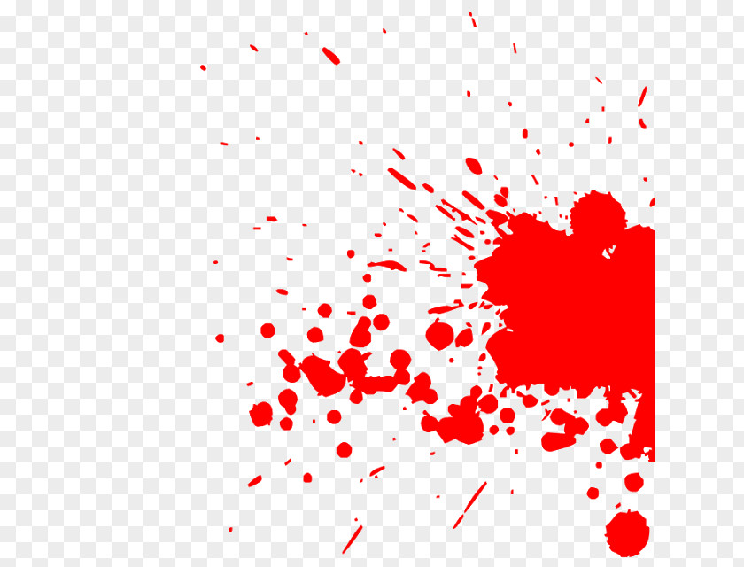 Blood Red Brush Drawing Painting PNG