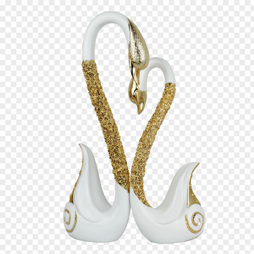 Ceramic Swan Cygnini Bird PNG